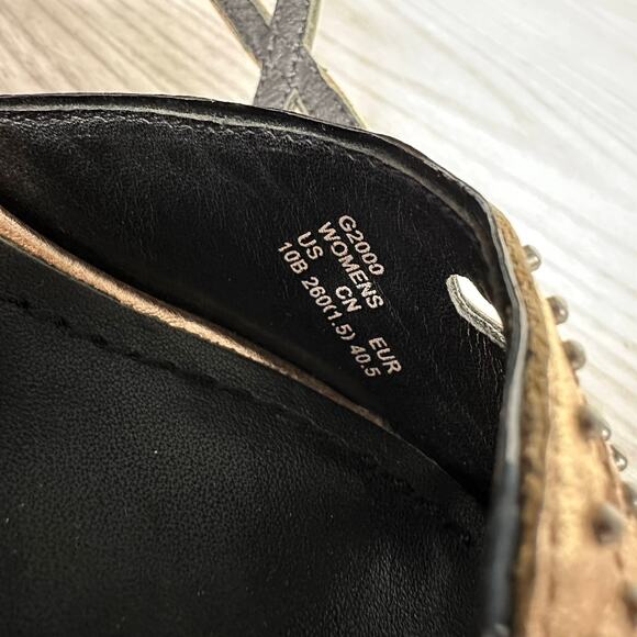 Coach Heels G2000 Prairie Rivets Stiletto Sandal WMNS 10 Black Rose Gold Leather - Picture 14 of 15